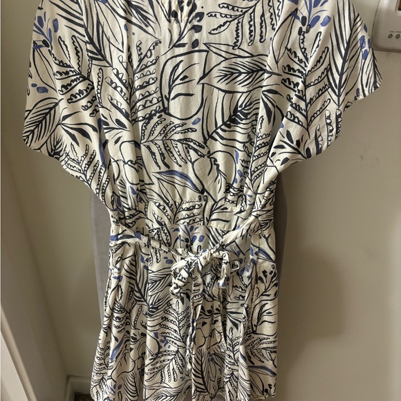 Marine Layer Camila Mini Dress in Black and White Foliage - Small - Picture 3 of 5